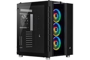 Corsair Crystal Series 680X RGB - Caja de PC, Vidrio Templado ATX Smart Gaming Case con alto flujo de aire, Iluminación RGB LED, Negro