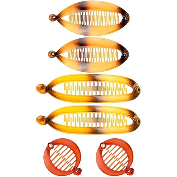6 Stück Bananen-Haarspangen Für Damen - Rutschfeste Fischschwanz-Clips Für Dicke & Feine Haare