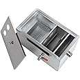 Grease Filter, Commercial Stainless Steel Wastewater Grease Trap for Under Sink, Top Entry Commercial Grease Trap for Restaurant Kitchens, Hote