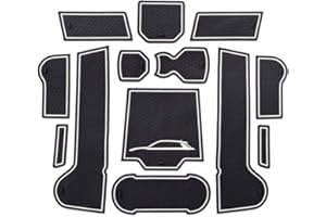 ‎LFOTPP LFOTPP Antirutschmatten Kompatibel mit V W T ROC, Auto Mittelkonsole Gummimatten, Getränkehalter Matte, Aufbewahrungsbox rutschfeste Matte, Türnaht Matten (Weiß)