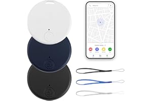 WITFOAM 3 Pcs Localizador GPS Bluetooth 5.2 Inteligente para Llaves, Carteras, Mascotas y Maletas, con Alarma Sonora, Búsqueda Bidireccional, Batería Reemplazable, Alcance 15 m, Compatible iOS y Android
