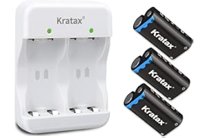 Kratax Rechargeable Battery Pack for Xbox Controller - 3x2500mAh Batteries and Charger for One/Series X/S/Elite - 48H Playtime