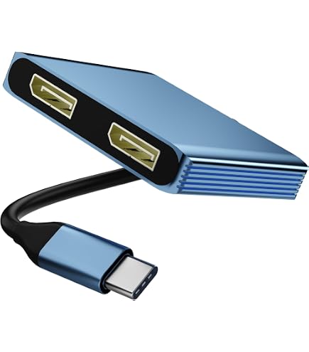 Adaptateur USB-C Vers DisplayPort - 4K 60Hz, Compatible Windows, MacOS, ChromeOS, Thunderbolt 3 (câble Intégré 15 Cm)