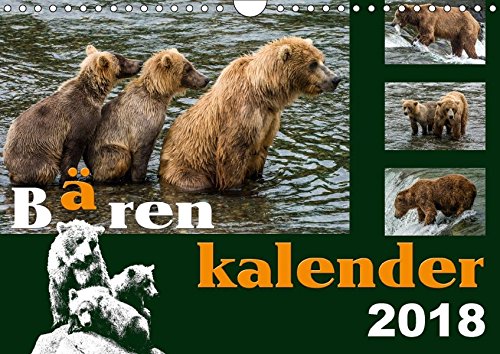 Bärenkalender (Wandkalender 2018 DIN A4 quer): Braunbären - 36 faszinierende Fotos in einem Kalender (Monatskalender, 14 Seiten ) (CALVENDO Tiere) [Kalender] [Apr 01, 2017] Steinwald, Max