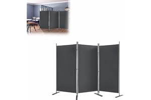 HENGMEI Ścianka działowa, wolnostojący balkon, 275 x 180 cm, ochrona prywatności, parawan, ścianka działowa, namiot prysznicowy, do użytku wewnątrz i na zewnątrz, ciemnoszary