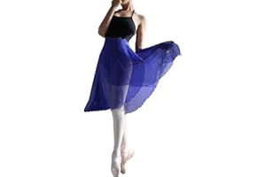 Hoerev Damska dziewczęca przezroczysta spódnica zawijana dla dorosłych spódnica baletowa balet taniec odzież do tańca