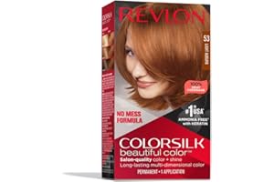 REVLON ColorSilk Colorazione Permanente Capelli Fai-da-te a Casa, 53 - Biondo Rame Chiaro, Confezione da 1