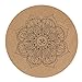 Produktbild Nanle Kork Yoga Matte 3mm Dicke Runde Naturkautschuk rutschfeste Druckmatte Matte Teppich Spielen Kissen Yoga Meditation Pad 60 cm * 60 cm