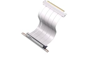 EZDIY-FAB PCIe 5.0 X16 Riser Cable,128GB/s Bandwidth, for RTX 50/40 & RX 9000/7000 GPUs, PCIe Extension Card, Backward Compatible with PCIe 4.0/3.0,Vertical GPU Mount,Right Angle-20cm,White