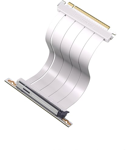 LINKUP - AVA5 Cavo Riser PCIE 5.0 | Pronto per RTX5090 RX9070 GPU | Velocità x16 128GB/s | Compatibile con PCIE 4.0 e WRX80/WRX90E | Angolo Retto Nero 10cm (Lunghezza totale 14cm