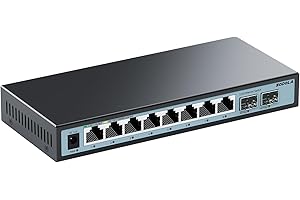 Sodola Switch Ethernet 2.5 Gbps, Switch 2.5 Gigabit, 8 Ports RJ45 2.5G, 2 Ports 10G SFP+, Non Manageable, Compatible avec 100/1000/2500 Mbps pour PC NAS AP, Plug and Play, sans Ventilateur