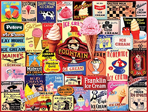 White Mountain Puzzles Jigsaw Puzzle 1000 Pieces 24 x 30-inch, Ice Cream, Other, Multicoloured, 5.51x26.03x31.11 cm