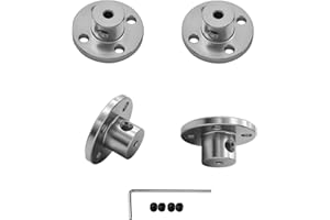 WINWILL 4Pcs 3mm Aluminium Alloy Flange Coupling Connector, Rigid Guide Model Coupler Accessory, Shaft Axis Fittings for DIY RC Model Motors
