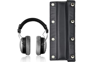 FADBUDS 1 Fascia di Ricambio in Pelle Proteica Compatibile con Beyerdynamic DT770 DT880 DT990 PRO, Cuscinetti di Ricambio per Cuffie da Studio, Protezione Fascia per Cuffie in Morbida Pelle Proteica (Nero)