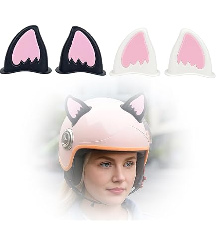1 Paar Plüsch-Katzenohren Für Helm – Niedliche Deko Für Motorrad, Fahrrad & Skihelm