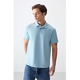 Air Jones A&ccedil;ık Yeşil Pamuklu Kalın Yumuşak Dokulu Polo Yaka Oversize Fit Basic Erkek T-Shirt - 88381