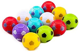 SCIONE Football Party Bag Fillers 12 Pack Mini Sport Fidget Football Balls Treasure Box Toys for Easter Gifts for Kids Birthday Chrismas Party