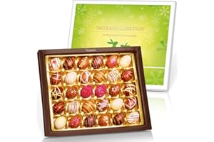 ‎PRALINENCLUB Pralinenbote - Osterkollektion mit 30 handgefertigten Pralinen Eiern deutscher Chocolatiers, das Pralinen Geschenk zu Ostern, 370g (Ostern, 30 Pralinen)