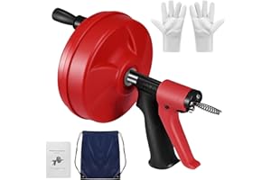 SENDELUZ VAYOTOY Desatascador Tuberias, 7M Profesional Desatascador Tuberiascon Adaptador para Taladro, Manual o Eléctrica para Fregadero Limpieza de Tuberías de Cocina, Baño y Ducha