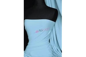 Premium Quality Matte Nylon Lycra | 4 Way Stretch Swim Wear, Dance Leotard, Leggings Material | Matching Shades in Mesh | 50+ Colours in Stock | Sold by The Metre | by Tia Knight (Sky Blue, 1 Metre)