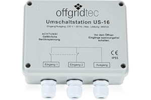 ‎OFFGRIDTEC Offgridtec Umschaltstation für Netzvorrangschaltung USV Betrieb US-16 230V 16A 3600W