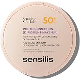 Sensilis Photocorrection D-Pigment Makeup SPF50+ Bronze, 10 g | SPF50+, Depigmenting, Corrects, Protects, Cream, Sensitive Sk