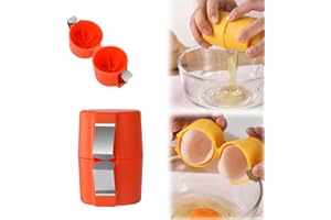 NYXIFYLO Egg Shell Opener, Stainless Steel Egg Peeler & Cracker Tool for Raw and Boiled Eggs, Kitchen Gadget & Egg Slicer, 2024 Kitchen Tools & Gadgets (Orange)
