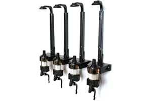 ENGOLIT 2,5 cl Dosierer (Hygienischer Finger Push) & Flaschenhalter 4er-Set inkl. Metall-Montageschiene für Wandmontage