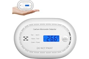 XINDUM Kohlenmonoxidmelder 10 Jahre Batterie, CO Melder Kohlenmonoxid Melder mit LCD-Digitalanzeige, 85dB Akustischer Alarm, Stummschaltfunktion, CO Wächter für Haussicherheit, EN50291, Standalone