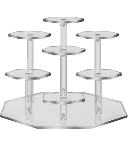 Portaprofumi In Acrilico Trasparente A 5 Livelli - Espositore Per Profumi, Cosmetici, Torte E Gioielli - Foto 10