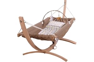‎FAFOUR FAFOUR Baby Hammock, Babyhangematte Krippe, Hangematte Für Neugeborene, Neugeboronen Bett, Baby Cradle, Vintage Babyhangematte, Kinderbett, Stubenwagen Für Das Kinderzimmer (Gold)