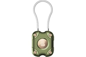 Sichy Uchwyt na AirTag, z kablem, trwały, odporny na AirTag, etui ochronne na AirTag, akcesoria do kluczy, breloka, bagażu (zielony)