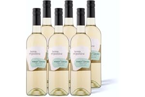 Terra Organica Pinot Grigio White Wine 12% ABV, 6 x 75cl - Rich & Fruity Italian Organic Wine Case of 6 - Award Winning Wine - Produced by Family Run Winery - Makes for a Great White Wine Gift Set