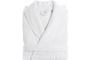Jasmin Elinor Mens Ladies Unisex Egyptian Cotton Terry Towelling Shawl Collar And Hooded Bathrobe