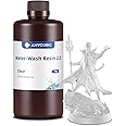 ANYCUBIC Water Washable 2.0 3D Printer Resin, 405nm High Precision and Anti-Yellowing 3D Resin, High Resilience, Easy Post-processing Photopolymer Resin for LCD/DLP Printers(Clear, 1000g)