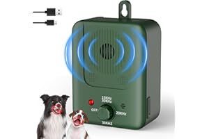 QEWEUUIE 2026 Upgraded Anti Barking Device for Dogs, 3 Modes Dog Barking Deterrent Devices, 50FT,indoor/outdoor use ultrasonic bark stopper Waterproof and Rechargeable suitable for small, medium and large dogs