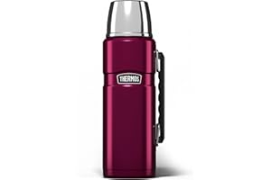 Thermos Stainless King Fiaschetta, Acciaio Inossidabile, Raspberry, 1,2 l