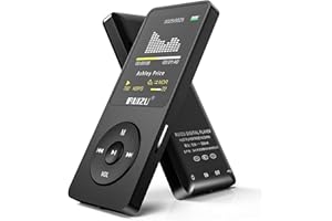 Reproductor MP3 con Bluetooth 5.0, RUIZU 8 GB Reproductor de música para niños, reproductor de audio digital, radio FM, grabación de voz, reproducción de vídeo, libro electrónico, 80 horas de