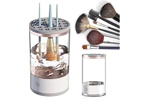 NAVESO Nettoyeur Pinceau Maquillage Automatique, Nettoyant Électrique pour Pinceaux de Maquillage, Nettoyeur et Sécheur de Pinceaux de Maquillage, Nettoyeur de Pinceaux de Maquillage Électrique, USB