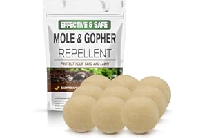 KQPNMJ Mole Repellent, Outdoor Vole Repellent, Gopher Deterrent for Lawn, Better Than Ultrasonic Mole Control for Yard-9P