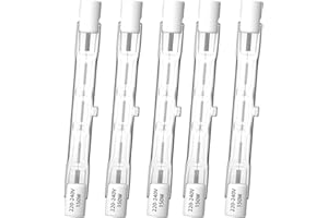 CucuGo R7S 78mm 150W Ampoule Halogène Linéaires Dimmable 2100lm J78 Projecteur Halogène Linéaire Blanc Chaud 2800K Pour L'éclairage Paysager, la Sécurité, les Lampadaires (Paquet de 5)