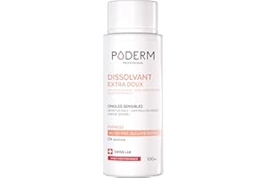 Poderm - Dissolvant sans acetone extra doux au tea tree - Retrait express & facile du vernis à ongles - Fortifiant & nourrissant pour les ongles sensibles - 100 ml - Swiss Lab