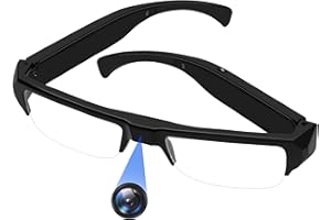 TEBETU Mini Telecamera Spia Camuffata, Occhiali con Telecamera Nascosta HD 1080P, Micro Telecamera Spia senza WiFi Per l'escursionismo, il ciclismo, l'ufficio, le lezioni e altre Attività Indoor e Outdoor