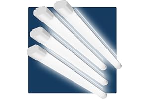 ‎LEOEU 4 Stück Feuchtraumleuchte LED 90CM, 30W 3300LM LED Röhre, IP65 Wasserfest Feuchtraumlampe, Deckenleuchte LED Röhre Als Bürodeckenleuchte, Wannenleuchte, LED Kellerleuchte, Garagenlampe, 4000K