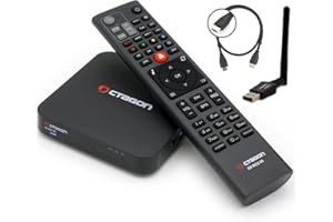 Octagon SX988+600Mbit WiFi Stick+HM-SAT HDMI Kabel, 4K UHD Smart TV Streaming Box mit 2 Betriebssystemen: Define OS+E2 Linux, Sat IP TV Receiver, Mediathek, YouTube, Internet Radio,Multiboot, schwarz