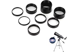 GAESHOW Juego de Tubos de Extensión, M42 M48 Adaptador de Tubo de Extensión de 3 mm, 5 mm, 7 mm, 10 mm, 12 mm, 15 mm, 20 mm, 30 mm, M42 M48 x 0.75 para Ampliar la Distancia Focal en Astrofotografía