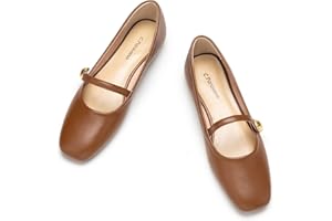C.Paravano Mary Jane Schuhe Damen | Ballerinas Elegant | Mary Jane Ballerina | Flache Schuhe für Damen | Brautschuhe | Ideal für Büro & Alltag