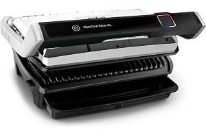 Tefal Optigrill Elite XL GC760D Klämgrill, Silver, Svart, 44.4 x 34.3 x 18 cm