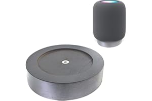EMAQUIN Support en bois véritable pour HomePod 2ème génération (bois véritable, finition durable, compatible avec les haut-parleurs intelligents HomePod, couleur foncée)