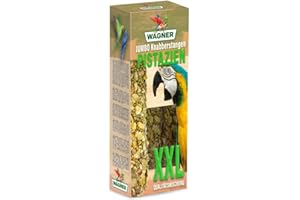 Wagner's Jumbo Nibble Sticks for Large Parrots - 250 g Bird Food with Whole Pistachios - Natural Snack for Macaws, Cockatoos & African Greys